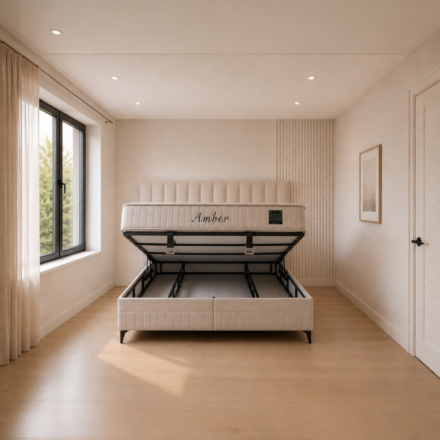 NOWA Amber 020 - Tweepersoons boxspring met slimme opbergruimte!