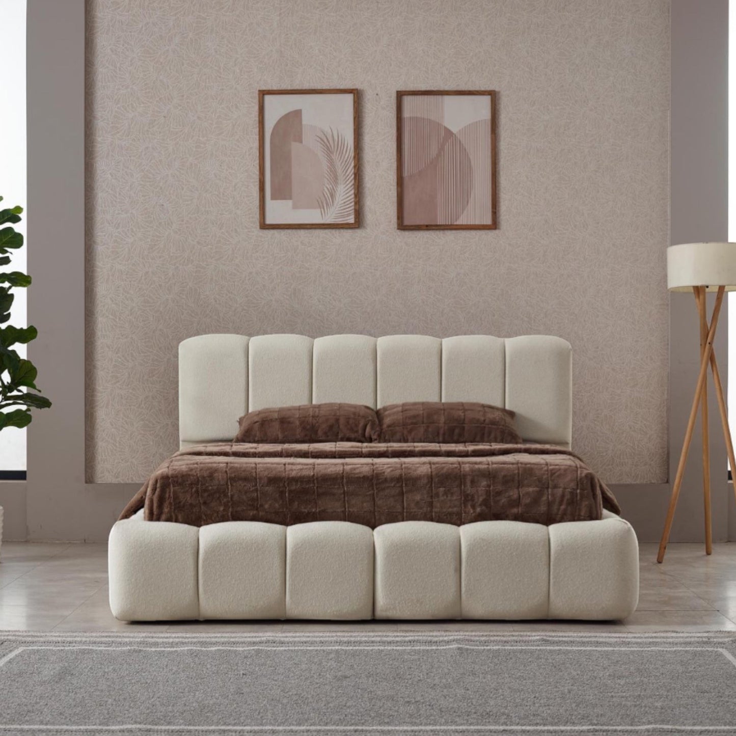 Marshmallow – Lage Japandi Style Boxspring met Opbergruimte incl emma matras