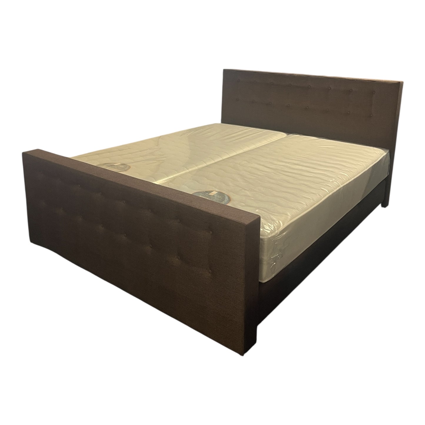 Bruin Knoop Boxspring | 180x210 | Stuntprijs!
