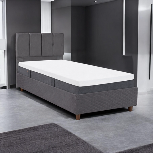 Eenpersoons Opbergboxspring Elena – Luxe, Comfort & Slimme Opbergruimte
