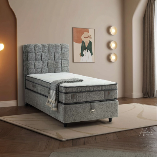 Boxspring Hasir incl. Emma Matras – Comfort en Opbergruimte in Één