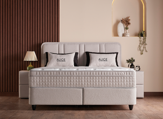 Opbergboxspring Alice – Luxe Teddy Design, Hoog Comfort én Royale Opbergruimte