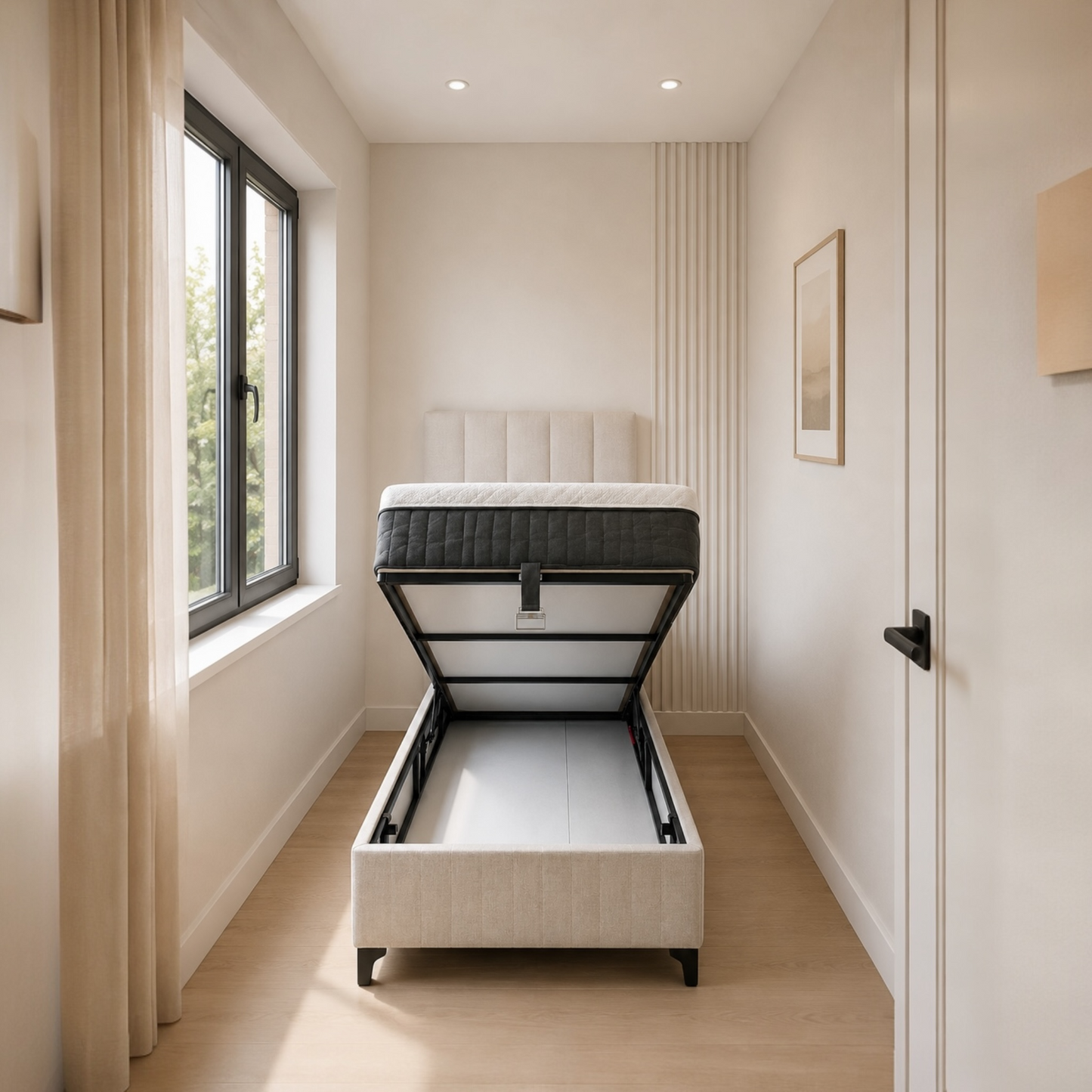 NOWA Amber 020 - Eenpersoons boxspring met opbergruimte!