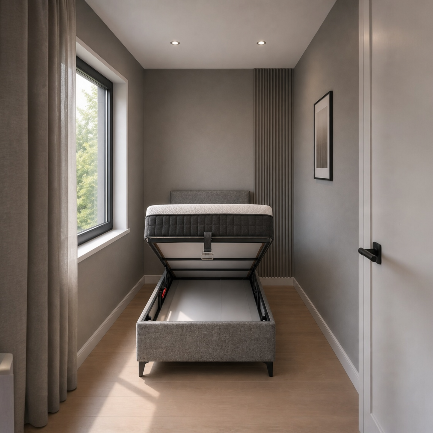 NOWA Amber 020 - Eenpersoons boxspring met opbergruimte!