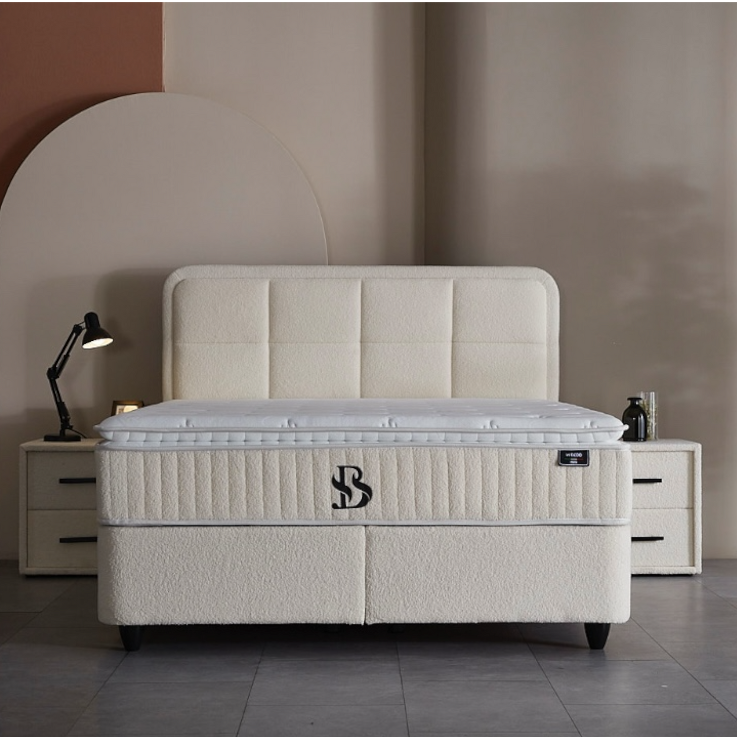 Siabed – Opbergboxspring incl emma matras met 500 Kilo Opbergruimte