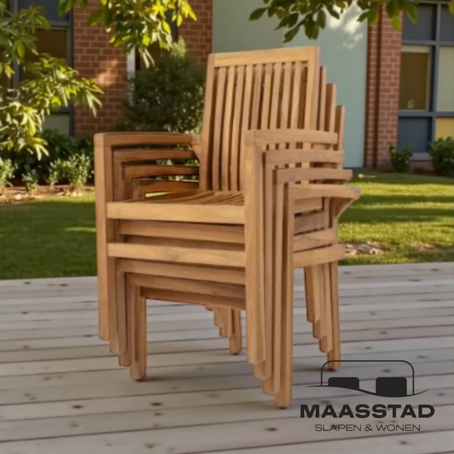 Teak Tuinstoel – Tijdloos, Comfortabel & Direct Leverbaar