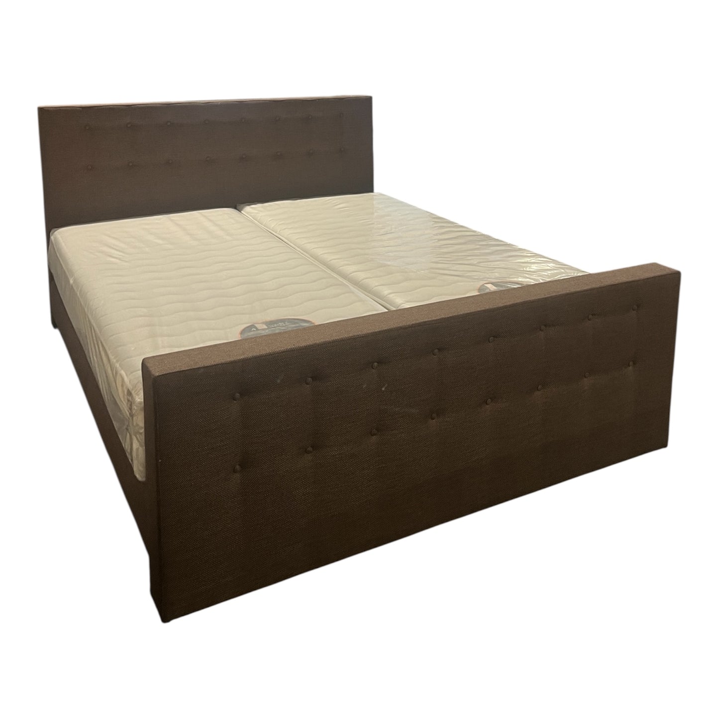 Bruin Knoop Boxspring | 180x210 | Stuntprijs!