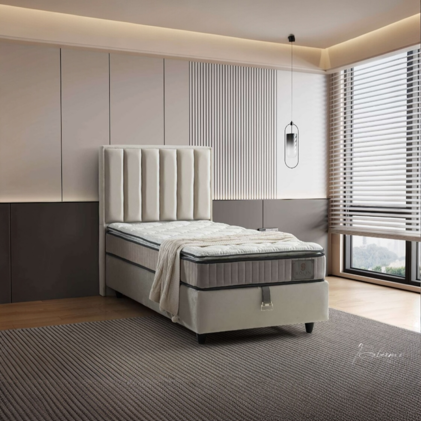 Boxspring Palmero met Emma Matras – Compact, Luxe en Super Comfortabel