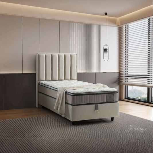 Boxspring Palmero met Emma Matras – Compact, Luxe en Super Comfortabel