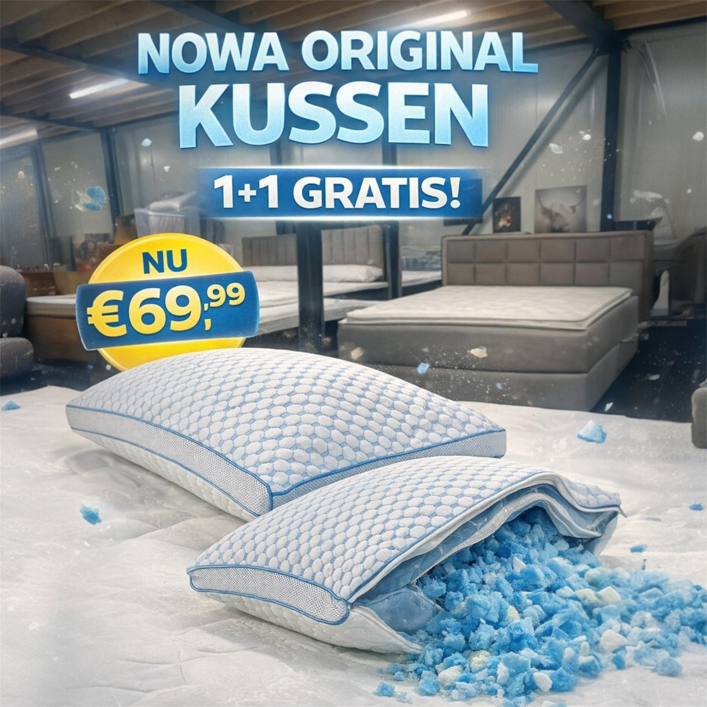 Nowa Original Kussen – 1+1 GRATIS | Met Koele & Comfortzijde voor Perfecte Nachten