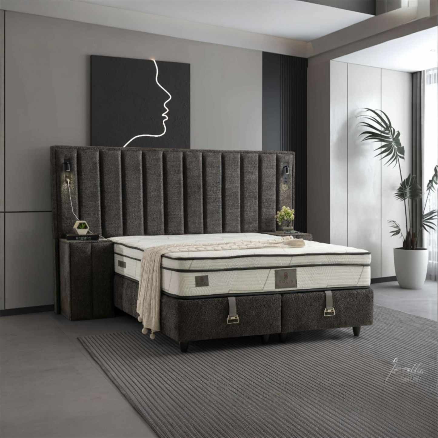 Boxspring Pella – Luxe, Comfort én Slimme Opbergruimte INCL EMMA MATRAS