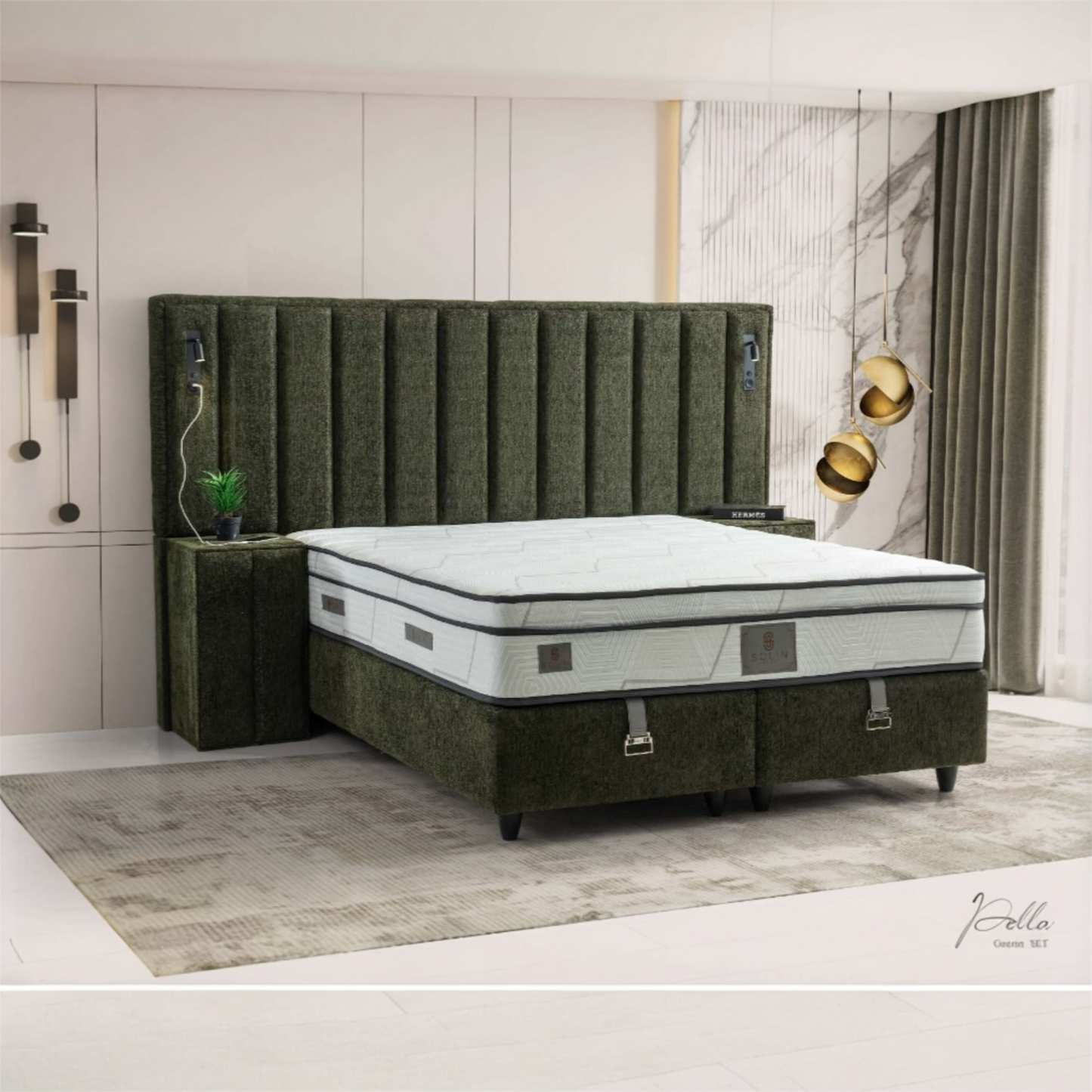 Boxspring Pella – Luxe, Comfort én Slimme Opbergruimte INCL EMMA MATRAS