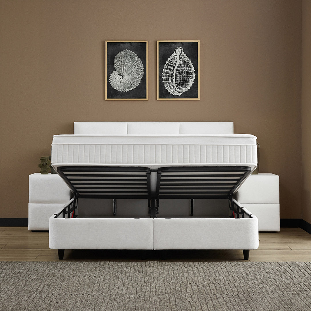 Opbergboxspring Zenza – Luxe Teddy Design, Comfort én Praktische Opbergruimte