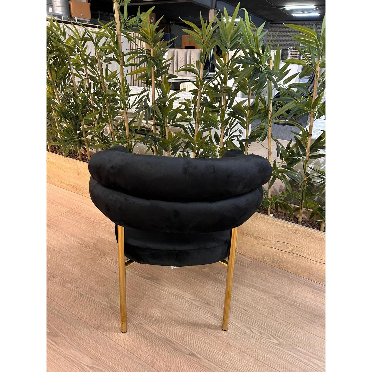 Eettafel stoel "Black/Gold Velvet"| Op=Op | Goedkoop!