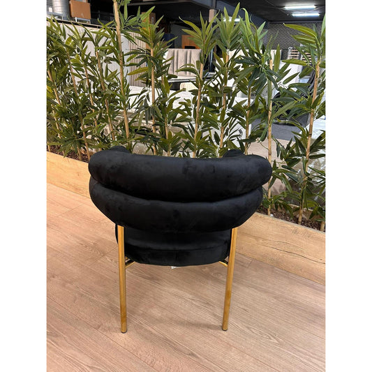 Eettafel stoel "Black/Gold Velvet"| Op=Op | Goedkoop!